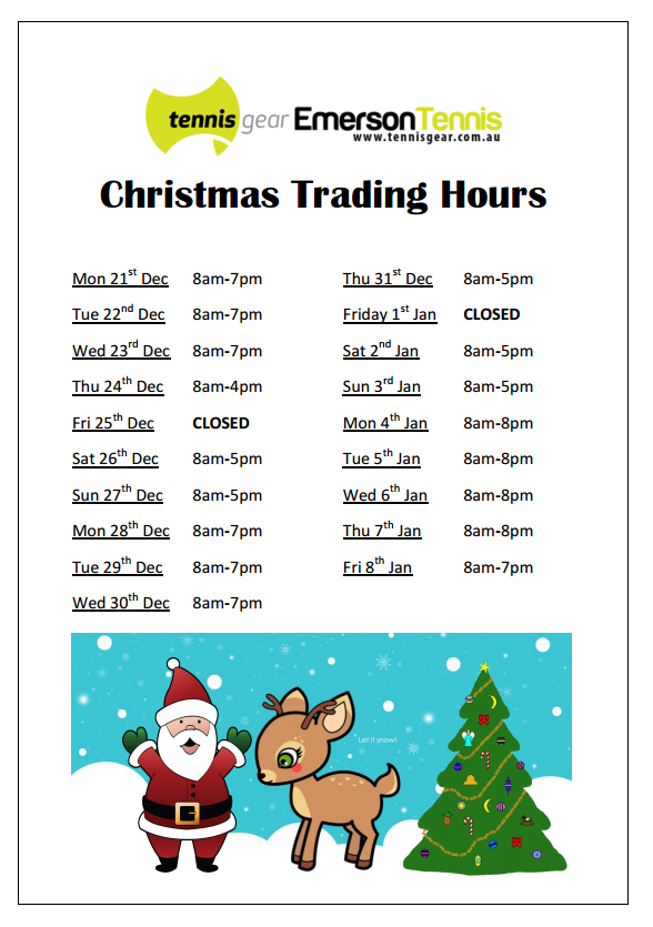 Christmas Trading Hours