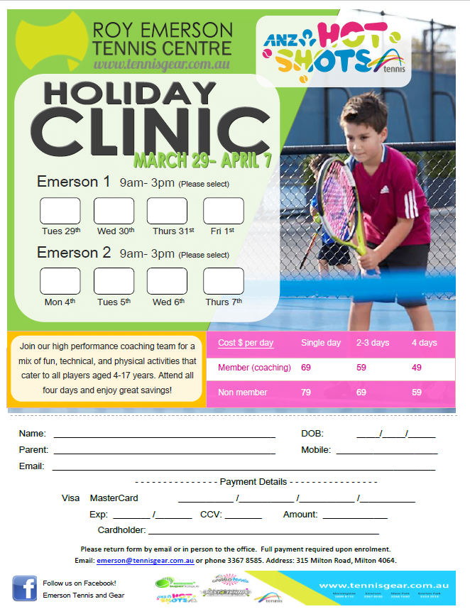Easter Holiday Clinics