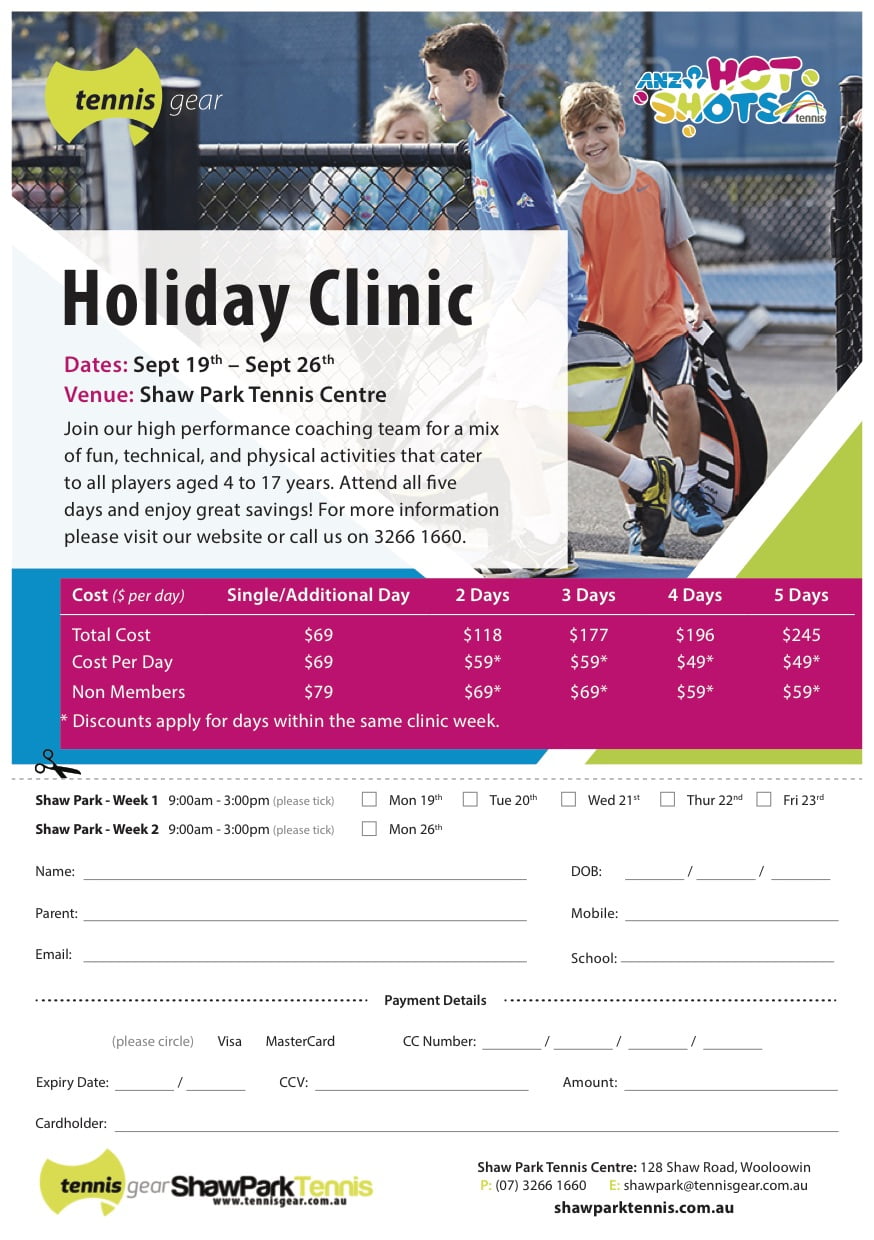 September Holiday Clinic