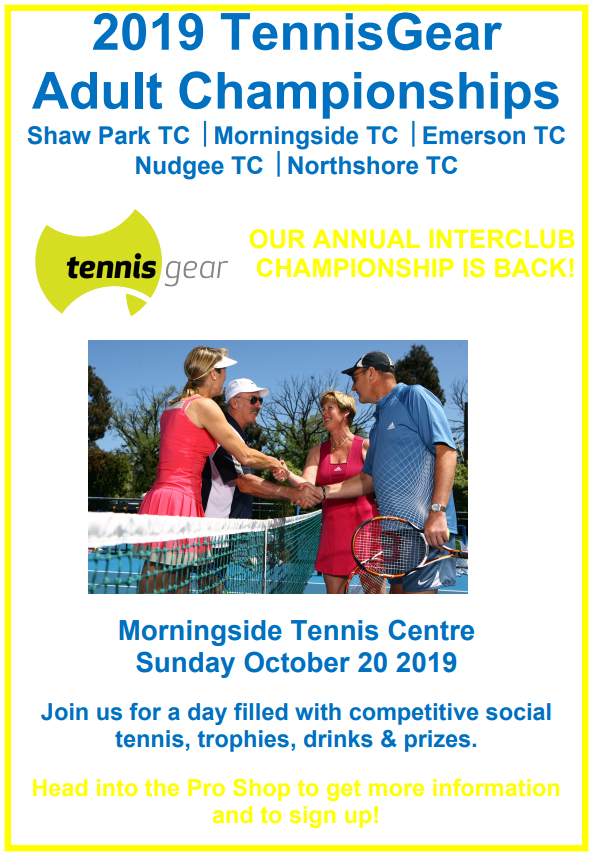 TennisGear ADULT Club Champs – 2019