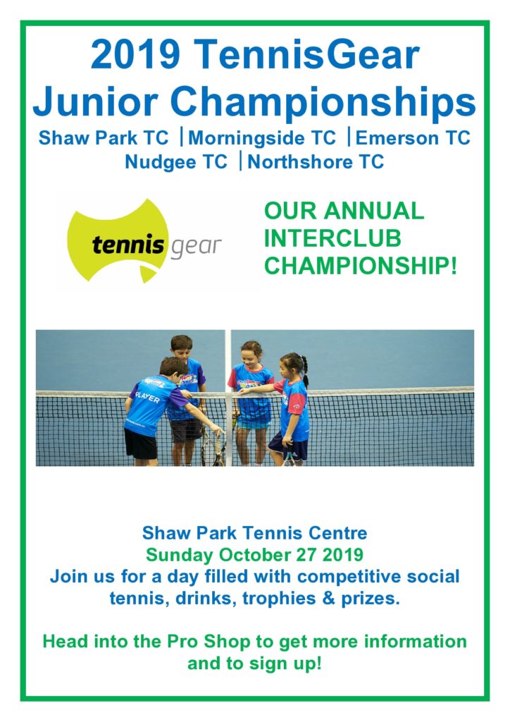 TennisGear JUNIOR Club Champs – 2019