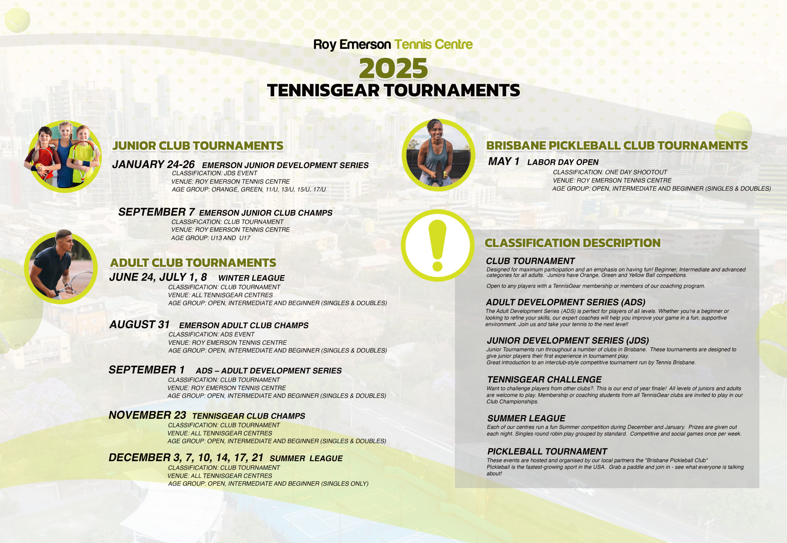 Emerson Tournament Calendar